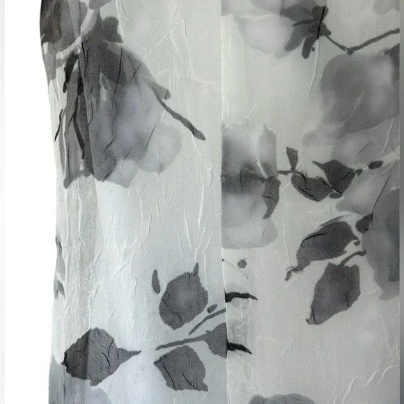 Byer Too Black White Floral Overlay Dress Y2K Size 9 - Picture 3 of 9